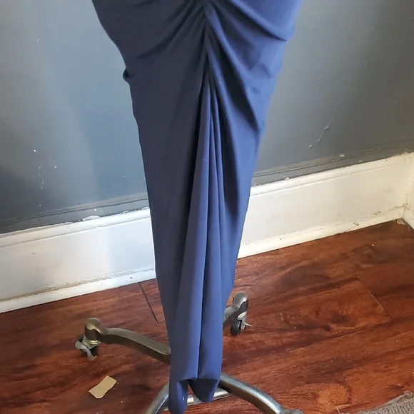 Lauren Ralph Lauren Elegant Navy Midi  Dress - Picture 8 of 12